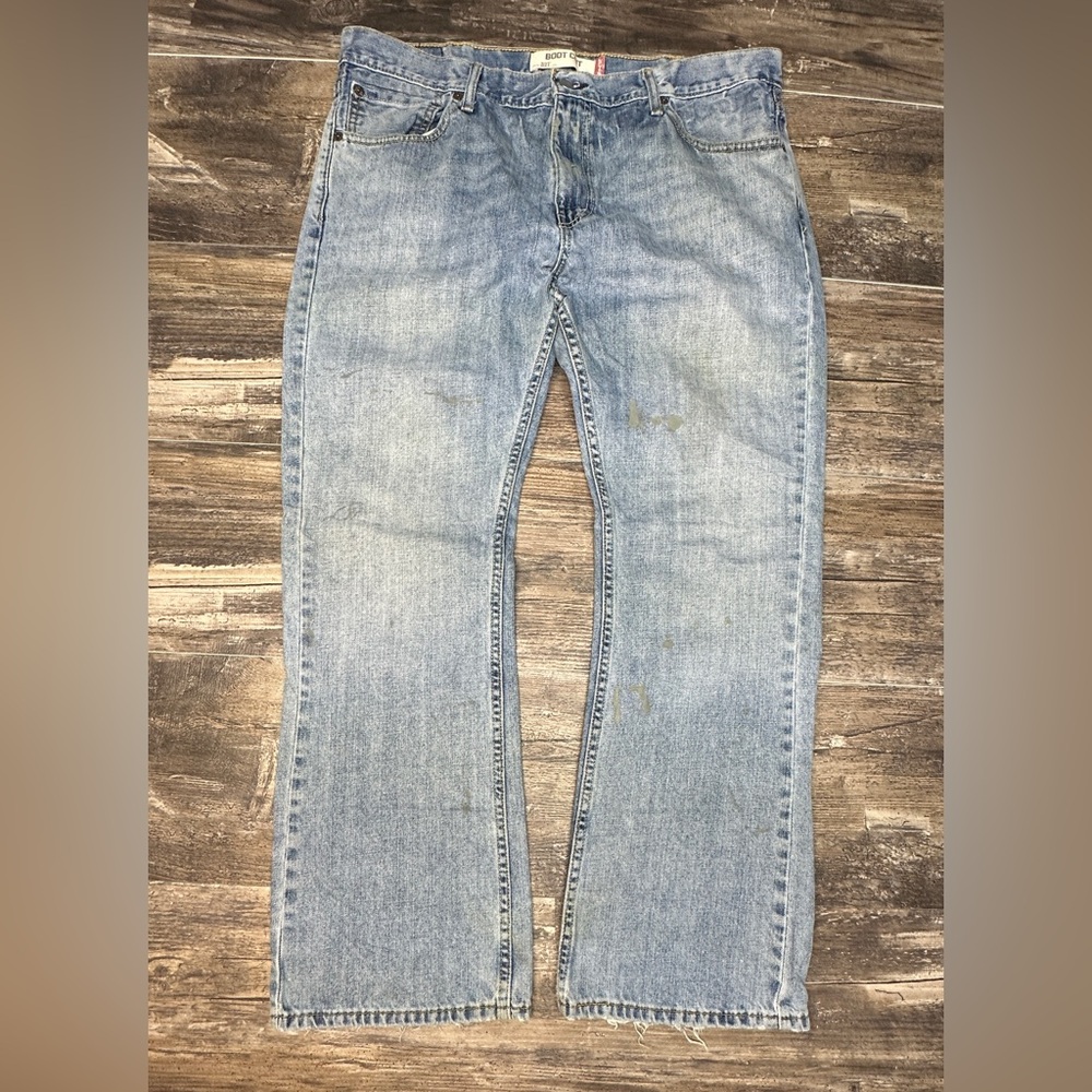 Levi’s 527 Bootcut Jeans Distressed Workwear Denim 38x30